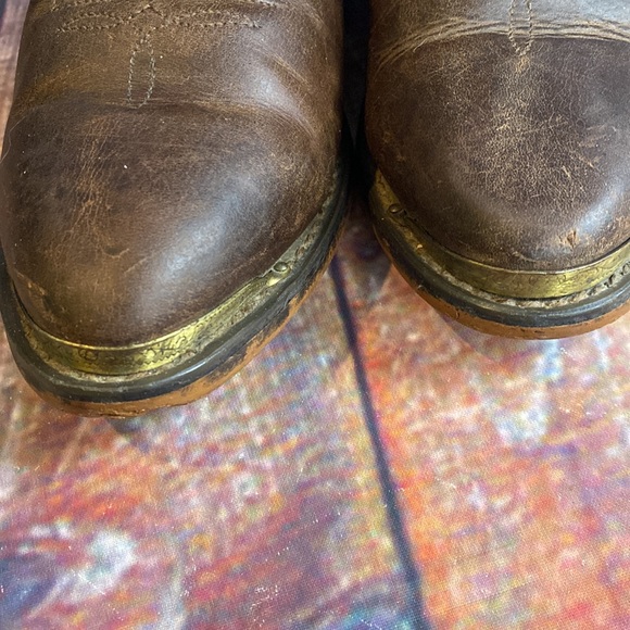 Durango Western Wear Leather Mid Calf Boots with Brass ToneToe accent detail - Picture 4 of 15